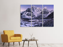 Laden Sie das Bild in den Galerie-Viewer, Leinwandbild 3-teilig Taboche und Cholatse