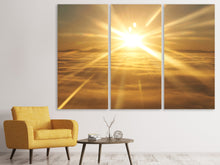 Laden Sie das Bild in den Galerie-Viewer, Leinwandbild 3-teilig Über dem Wolkenmeer