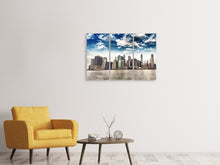 Laden Sie das Bild in den Galerie-Viewer, Leinwandbild 3-teilig NYC From The Other Side