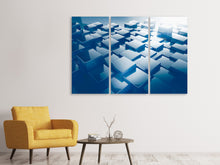 Laden Sie das Bild in den Galerie-Viewer, Leinwandbild 3-teilig 3D-Cubes
