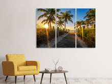 Laden Sie das Bild in den Galerie-Viewer, Leinwandbild 3-teilig Das Strandhaus