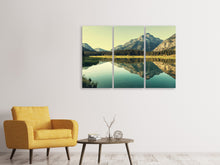 Laden Sie das Bild in den Galerie-Viewer, Leinwandbild 3-teilig Der Bergsee