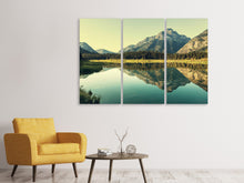 Laden Sie das Bild in den Galerie-Viewer, Leinwandbild 3-teilig Der Bergsee