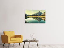 Laden Sie das Bild in den Galerie-Viewer, Leinwandbild 3-teilig Der Bergsee