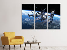 Laden Sie das Bild in den Galerie-Viewer, Leinwandbild 3-teilig Satellit