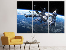 Laden Sie das Bild in den Galerie-Viewer, Leinwandbild 3-teilig Satellit