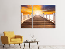 Laden Sie das Bild in den Galerie-Viewer, Leinwandbild 3-teilig Die Brücke Ins Glück