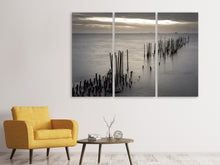 Laden Sie das Bild in den Galerie-Viewer, Leinwandbild 3-teilig Das Meer und die Träne