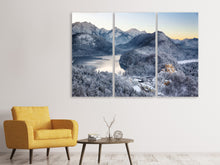 Laden Sie das Bild in den Galerie-Viewer, Leinwandbild 3-teilig Schloss Neuschwanstein im Ammergebierge