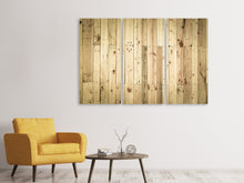 Laden Sie das Bild in den Galerie-Viewer, Leinwandbild 3-teilig Holzpaneelen