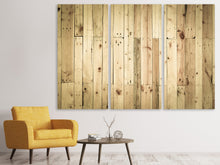 Laden Sie das Bild in den Galerie-Viewer, Leinwandbild 3-teilig Holzpaneelen