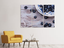 Laden Sie das Bild in den Galerie-Viewer, Leinwandbild 3-teilig Blaubeeren