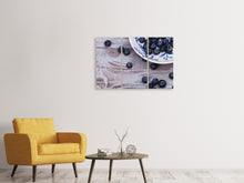 Laden Sie das Bild in den Galerie-Viewer, Leinwandbild 3-teilig Blaubeeren