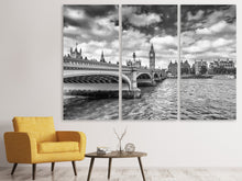 Laden Sie das Bild in den Galerie-Viewer, Leinwandbild 3-teilig Westminster Bridge