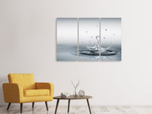 Laden Sie das Bild in den Galerie-Viewer, Leinwandbild 3-teilig Wasserfigur