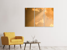 Laden Sie das Bild in den Galerie-Viewer, Leinwandbild 3-teilig Abendhimmel