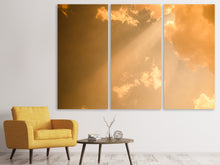Laden Sie das Bild in den Galerie-Viewer, Leinwandbild 3-teilig Abendhimmel