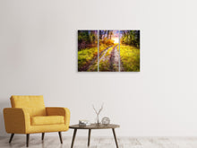 Laden Sie das Bild in den Galerie-Viewer, Leinwandbild 3-teilig Der Waldpfad