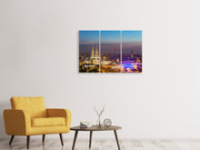 Laden Sie das Bild in den Galerie-Viewer, Leinwandbild 3-teilig Skyline Kölner Dom bei Nacht