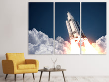 Laden Sie das Bild in den Galerie-Viewer, Leinwandbild 3-teilig Raketenstart