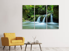 Laden Sie das Bild in den Galerie-Viewer, Leinwandbild 3-teilig Fallendes Wasser