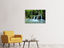 Laden Sie das Bild in den Galerie-Viewer, Leinwandbild 3-teilig Fallendes Wasser
