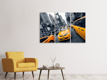 Laden Sie das Bild in den Galerie-Viewer, Leinwandbild 3-teilig Taxi in NYC