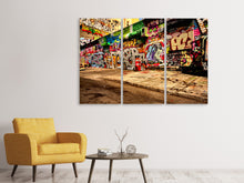 Laden Sie das Bild in den Galerie-Viewer, Leinwandbild 3-teilig NY Graffiti