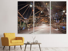Laden Sie das Bild in den Galerie-Viewer, Leinwandbild 3-teilig Brückenlichter