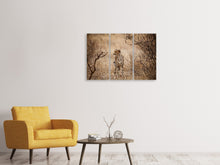 Laden Sie das Bild in den Galerie-Viewer, Leinwandbild 3-teilig Eleganter Gepard