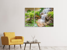 Laden Sie das Bild in den Galerie-Viewer, Leinwandbild 3-teilig Paradiesgarten