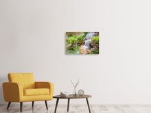 Laden Sie das Bild in den Galerie-Viewer, Leinwandbild 3-teilig Paradiesgarten