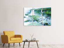 Laden Sie das Bild in den Galerie-Viewer, Leinwandbild 3-teilig Wasserfälle