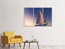 Laden Sie das Bild in den Galerie-Viewer, Leinwandbild 3-teilig Das Segelschiff