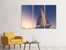 Laden Sie das Bild in den Galerie-Viewer, Leinwandbild 3-teilig Das Segelschiff
