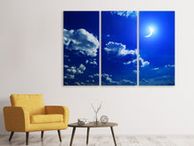 Laden Sie das Bild in den Galerie-Viewer, Leinwandbild 3-teilig Der Mond