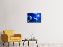 Laden Sie das Bild in den Galerie-Viewer, Leinwandbild 3-teilig Der Mond