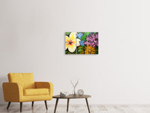 Laden Sie das Bild in den Galerie-Viewer, Leinwandbild 3-teilig Graffiti Flowers
