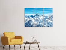 Laden Sie das Bild in den Galerie-Viewer, Leinwandbild 3-teilig Alpenpanorama