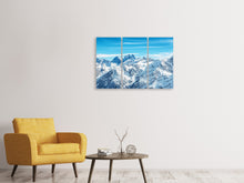 Laden Sie das Bild in den Galerie-Viewer, Leinwandbild 3-teilig Alpenpanorama