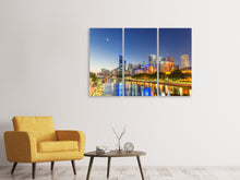 Laden Sie das Bild in den Galerie-Viewer, Leinwandbild 3-teilig Skyline Sydney in der Abenddämmerung