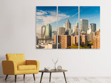 Laden Sie das Bild in den Galerie-Viewer, Leinwandbild 3-teilig Skyline New York