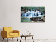 Laden Sie das Bild in den Galerie-Viewer, Leinwandbild 3-teilig Ein Wasserfall