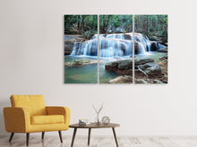 Laden Sie das Bild in den Galerie-Viewer, Leinwandbild 3-teilig Ein Wasserfall