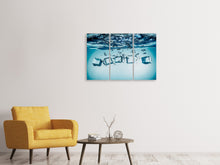 Laden Sie das Bild in den Galerie-Viewer, Leinwandbild 3-teilig Eiswürfel-Quadro