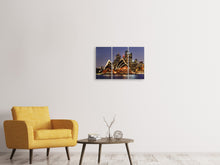 Laden Sie das Bild in den Galerie-Viewer, Leinwandbild 3-teilig Skyline Mit dem Boot vor Sydney