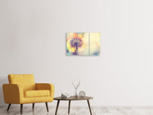 Laden Sie das Bild in den Galerie-Viewer, Leinwandbild 3-teilig Die Pusteblume im Licht