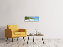 Laden Sie das Bild in den Galerie-Viewer, Panorama Leinwandbild 3-teilig Strand Spaziergang