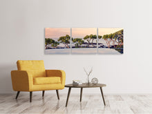 Laden Sie das Bild in den Galerie-Viewer, Panorama Leinwandbild 3-teilig Die Landschaft am Meer