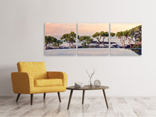 Laden Sie das Bild in den Galerie-Viewer, Panorama Leinwandbild 3-teilig Die Landschaft am Meer